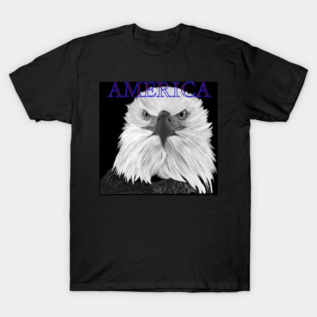 American Bald Eagle T-Shirt by TerrySrArtShop